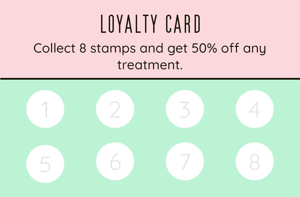 Relax & Renew loyalty card